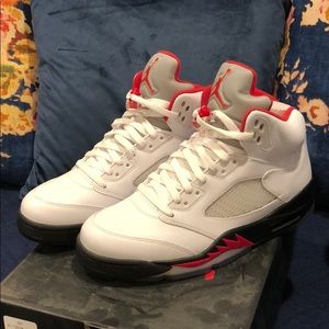 Air Jordan 5 Fire Red 3M Silver Tongue Size 9M